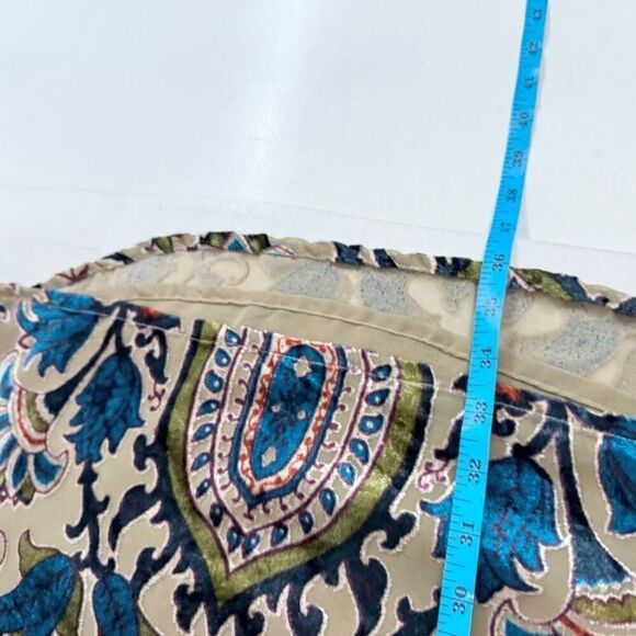 Feathers by Tolani Dress Womens Medium Velvet Burnout Tunc Anthro Boho Floral - Picture 2 of 9